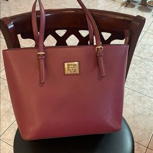 Burgundy Anne Klein Tote
